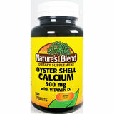 Nature's Blend Oyster Shell Calcium, 500 mg with Vitamin D3, 200 Tablets