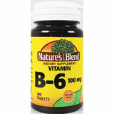 Nature's Blend Vitamin B6, 100 mg 100 Tablets