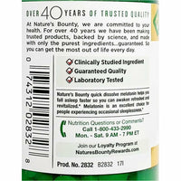 Melatonin 1 mg 180 Tablets by Natures Bounty - Image 3