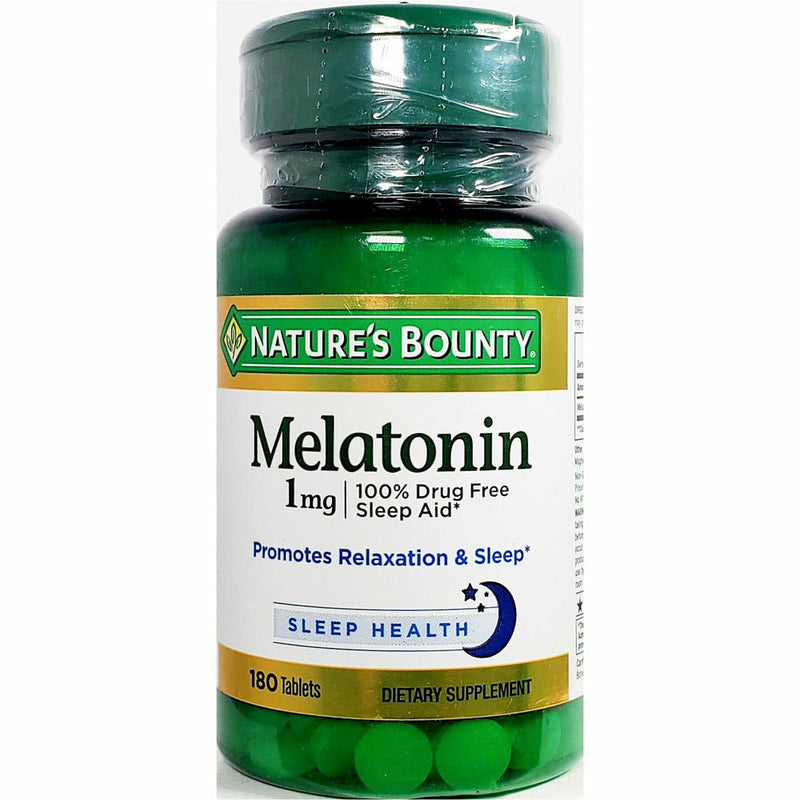 Melatonin 1 mg 180 Tablets by Natures Bounty - Main product image