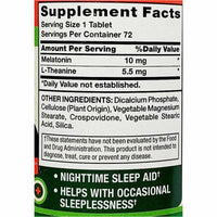 Melatonin 10 mg plus L-Theanine, 72 Tablets by Natures Truth - Image 2