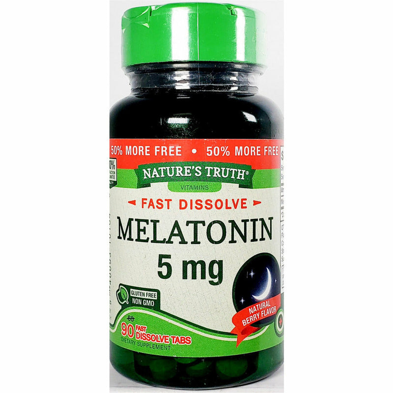 Melatonin, 5 mg 90 Fast Dissolve Tabs by Nature's Truth - Main product image