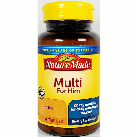 Men's Multi (No Iron) 90 Tablets by Nature Made