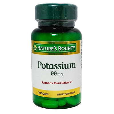 Potassium 99 mg 100 Caplets by Natures Bounty