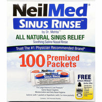 NeilMed Sinus Saline Nasal Rinse, 100 Premixed Packets - Image 1