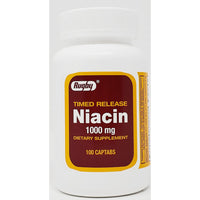 Niacin 1000 mg (Timed Release) 100 Captabs by Rugby - Image 1