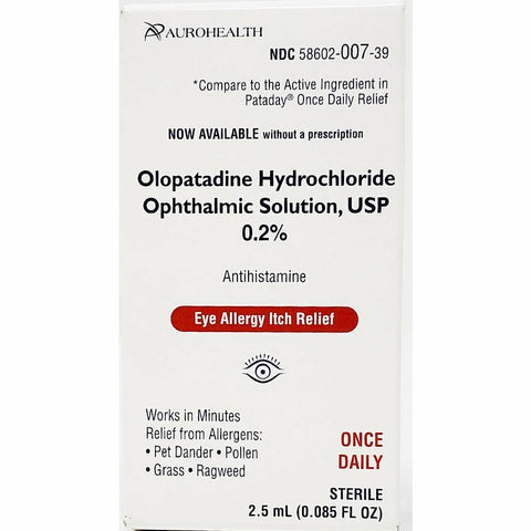 Olopatadine HCl Ophthalmic Solution 0.2% USP 2.5 mL by Aurohealth