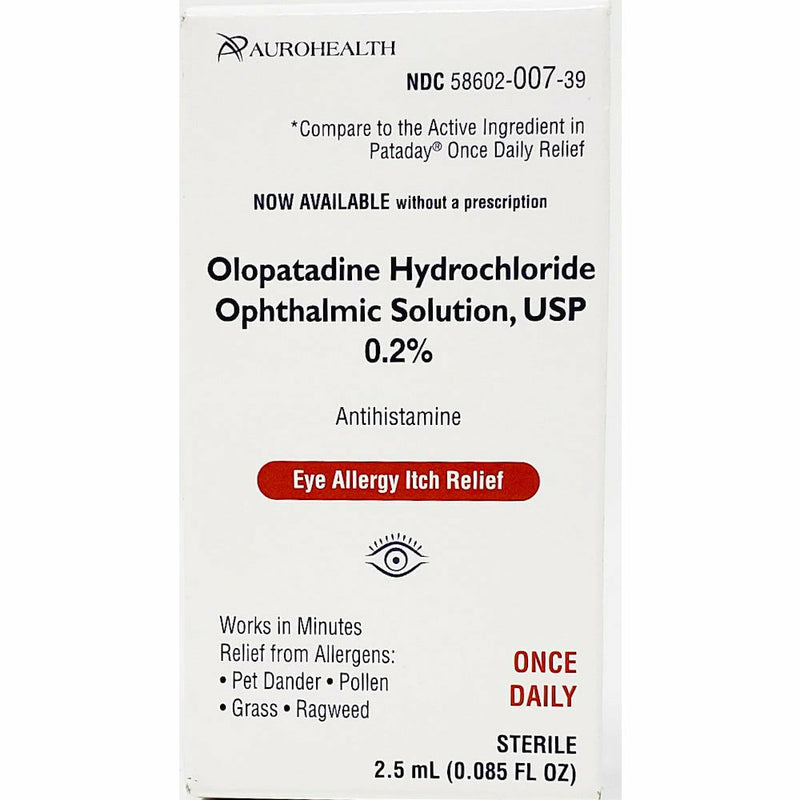 Olopatadine HCl Ophthalmic Solution 0.2% USP 2.5 mL by Aurohealth - Main product image