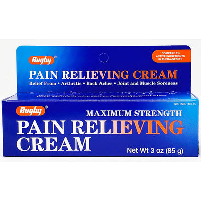 Pain Relieving Cream, 3 oz Each (1 or 3 Pack) by Rugby
