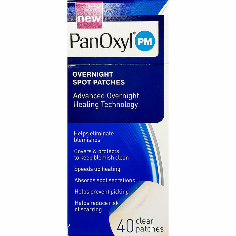 PanOxyl PM Overnight Spot Patches, 40 Single Use Clear Patches - Main product image
