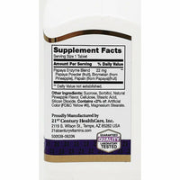 Papaya Enzyme 100 Chewable Tablets by 21st Century - Image 2