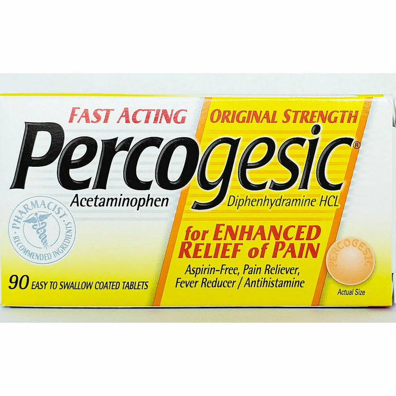 Percogesic (Aspirin-Free) 90 Coated Tablets - Main product image