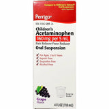 Perrigo Children's Acetaminophen, 160 mg 4 fl oz (Grape Flavor)