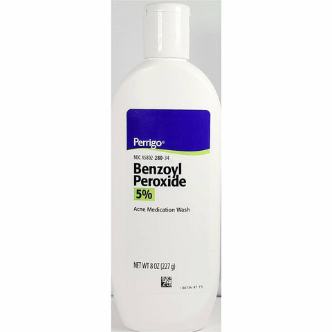 Perrigo Benzoyl Peroxide 5% Acne Wash 8 Oz (1 Pack) Skin Care