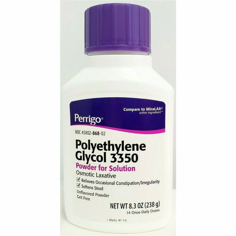 Polyethylene Glycol 3350, 8.3 oz each (1 or 3 Pack) by Perrigo - Main product image