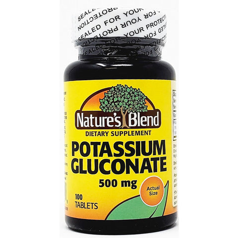 Potassium Gluconate 500 mg 100 Tablets by Nature's Blend