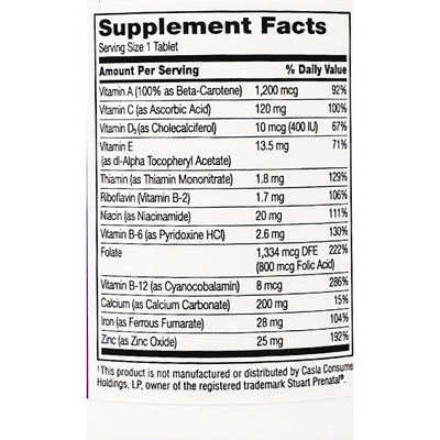 PreNatal Vitamins with Folic Acid 60 Tablets by 21st Century