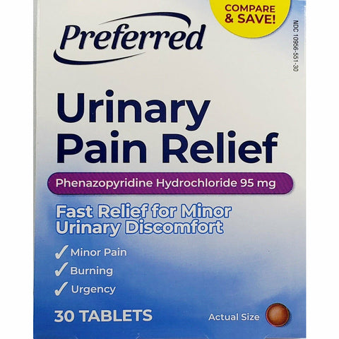 Preferred Urinary Pain Relief ( Compare To Azo) 95 Mg 30 Tablets Each (1 Or 3 Pack) 1 Pack & Fever
