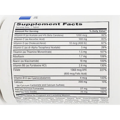 Prenatal Vitamins 100 Tablets by Major