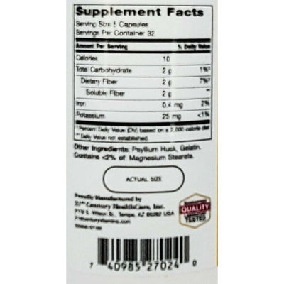 Psyllium Fiber 160 Capsules 