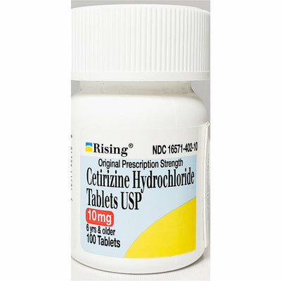Cetirizine 10 mg 100 Tablets by Rising