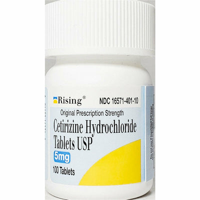 Cetirizine 5 mg, 100 Tablets by Rising