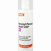Benzoyl Peroxide Wash USP 5%, 8 oz Bottle by Rugby - Image 1
