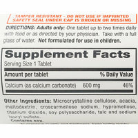 Calcium Supplement 600 mg 60 Tablets each (1 or 3 Pack) by Rugby - Image 3