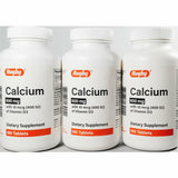 Rugby Calcium, 600 mg with D3 (400 IU) 180 Tablets Each (3 Pack)