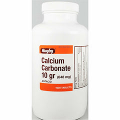 Carbonato de calcio Rugby 648 mg 1000 Tabs