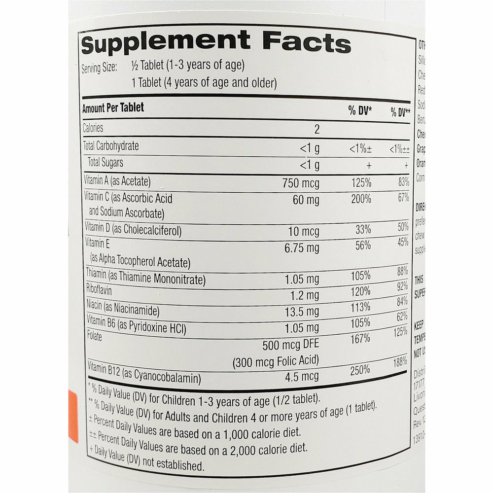 Children's Chewable Multivitamin, 250 Tablets by Rugby Hargraves Online Healthcare