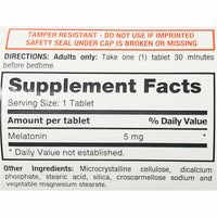 Melatonin 5 mg, 90 Tablets Each (1 or 3 Pack) by Rugby - Image 2