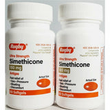 Simethicone, 180 mg 60 softgels each (2 Pack) by Rugby