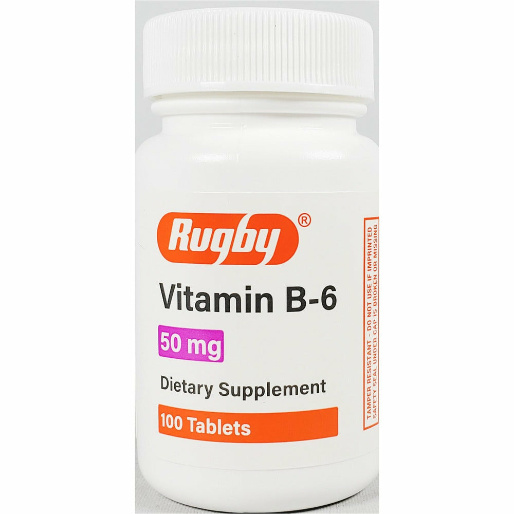 Vitamin B6 50 Mg 100 Tablets By Rugby Hargraves Online Healthcare