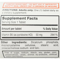 Vitamin B6, 50 mg 100 Tablets by Rugby - Image 2