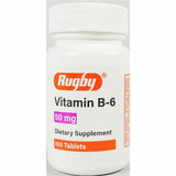 Rugby Vitamin B6, 50 mg 100 Tablets 