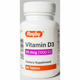 Vitamin D3, 25 mcg (1000 IU) 90 tablets by Rugby (Immune Support)