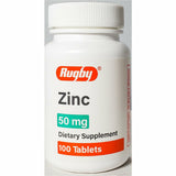 Rugby Zinc (Gluconate), 50 mg (Immune Support) 100 Tablets