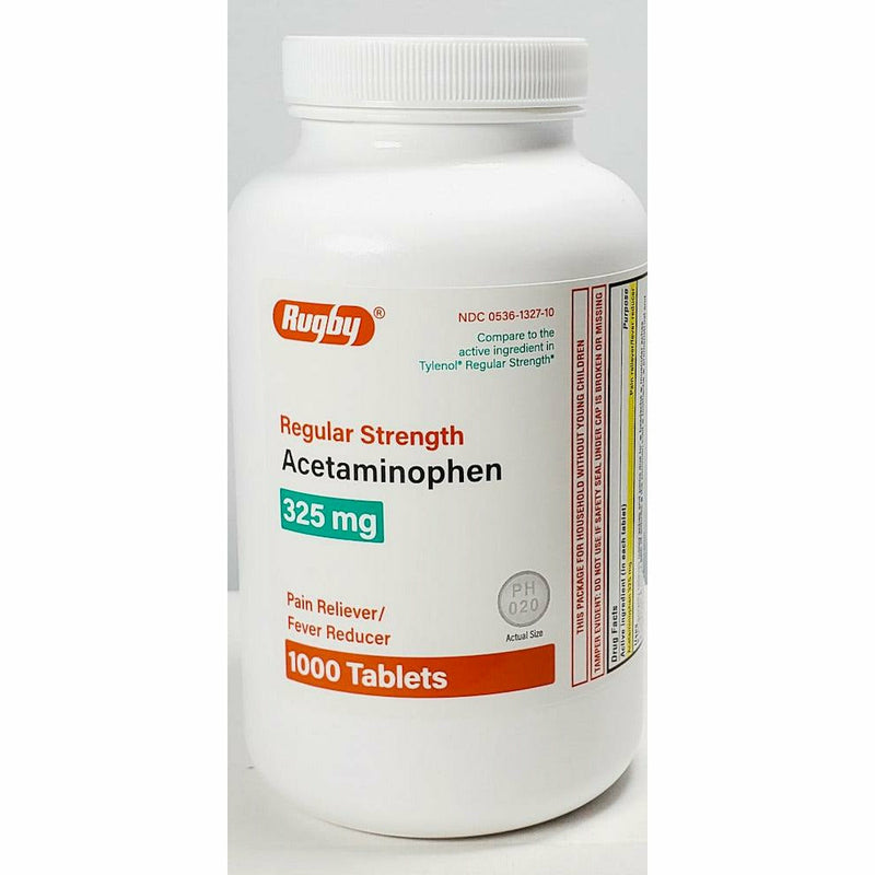 Acetaminophen 325 mg 1000 Tablets by Rugby - Main product image