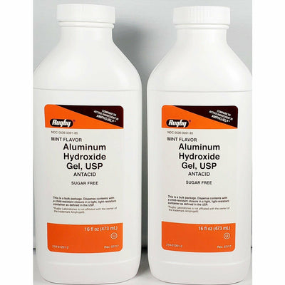 Aluminum Hydroxide Gel 16 fl oz each (2 or 4 Pack) by Rugby
