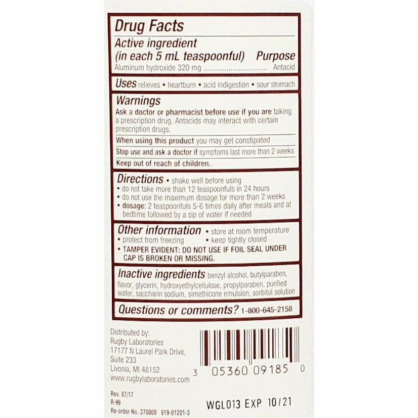 Aluminum Hydroxide Gel Heartburn Relief Digestive Health Hargraves Online Healthcare