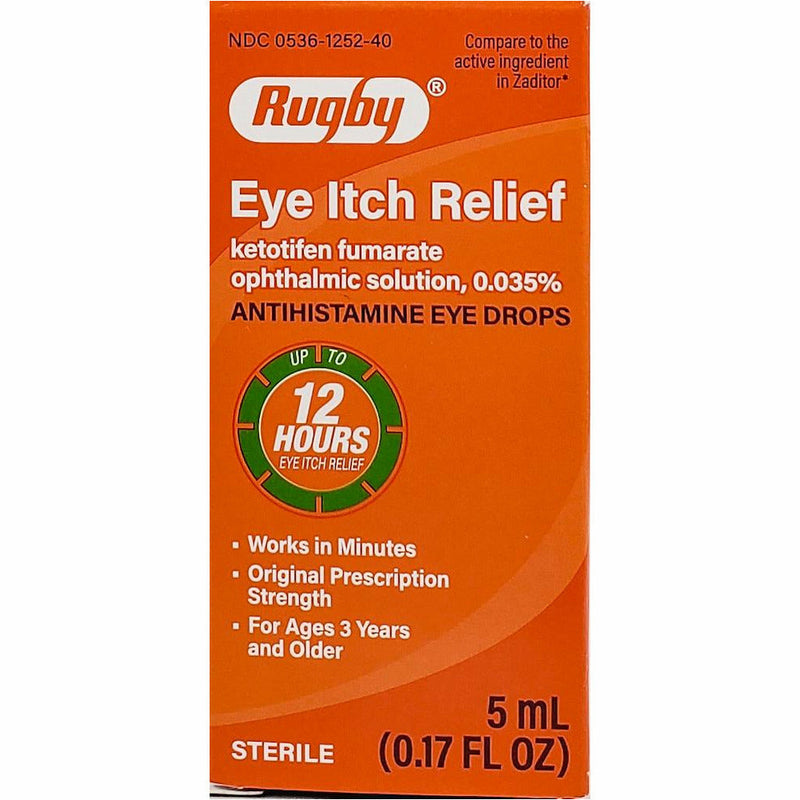 Eye Itch Relief, Ketotifen Fumarate Ophthalmic Solution 5 mL by Rugby - Main product image