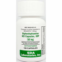 Diphenhydramine HCl, 50 mg 100 Capsules by SDA - Image 1
