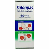 Salonpas Pain Relieving Patch 60 Patches Each (1 Or 3 Pack) & Rubs