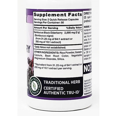 Sambucus Black Elderberry 2000 mg (per serving) by Nature's Truth
