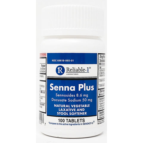 Senna Plus (Docusate Sodium) 50 mg 100 tablets by Reliable-1