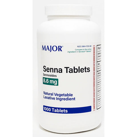 Senna 8.6 mg 1000 Tablets by Major