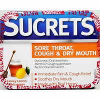 Sucrets Sore Throat, Cough / Dry Mouth Lozenges (Honey Lemon Flavor) 18 Count - Image 1
