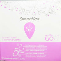 Summer's Eve Cleansing Cloths (Island Splash Scent) 16 Count - Image 1
