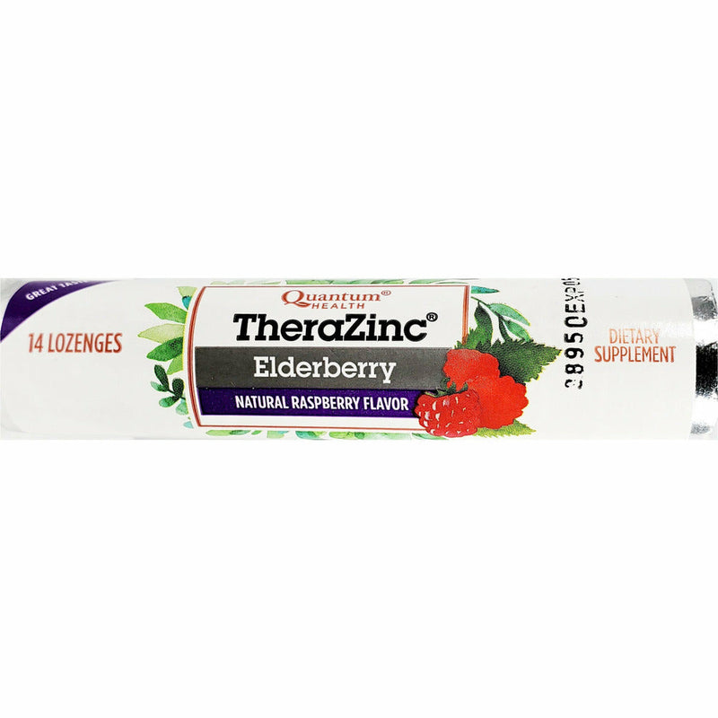 Therazinc Elderberry Lozenges (Natural Raspberry Flavor), 14 Count - Main product image